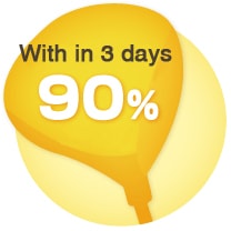 With in 3 days 90%