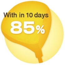 With in 10 days 85%