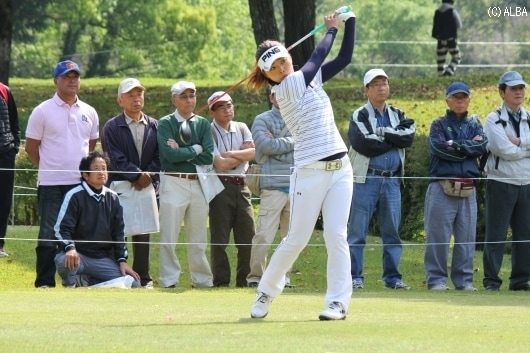 ツアー2勝目を狙う一ノ瀬、好スタートをきった（撮影：ＡＬＢＡ）
