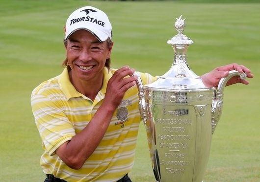 日本人初の米シニアメジャータイトルを獲得した井戸木(Photo by Christian PetersenGetty Images) 