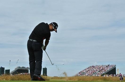 初の全英オープン 初日はイーブンで終えた松山(Photo by Matthew LewisGetty Images)