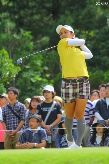 猛チャージで単独首位にたった宮里藍（撮影：ＡＬＢＡ）