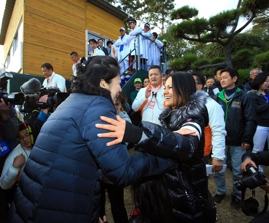 藍ちゃんも兄の初優勝に駆けつけた！（撮影：福田文平）