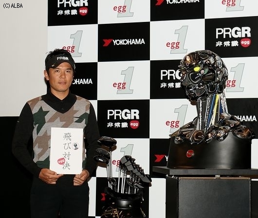 PRGR新商品発表会に出席した矢野東（撮影：ＡＬＢＡ）