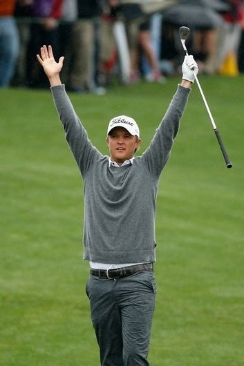 ジョーンズ、プレーオフでチップインバーディ！(Photo by  Scott Halleran/Getty Images)