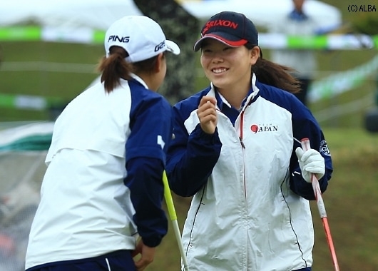 注目の勝みなみはイ・ボミ、申ジエとのペアリング（撮影：岩本芳弘）