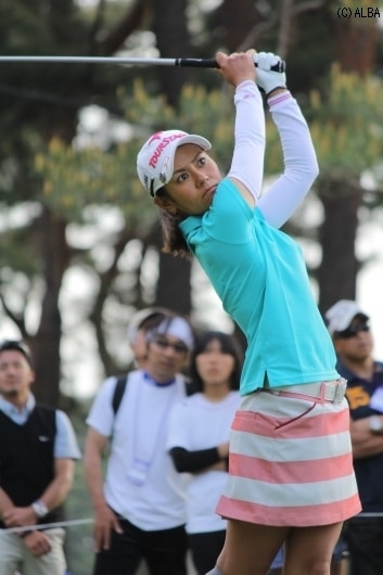 宮里藍は14位Tで初日を終えた（撮影：ＡＬＢＡ）