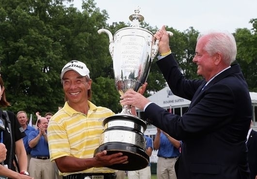初出場の日本人の優勝は驚きを持ってアメリカでも報じられた(Photo by Christian PetersenGetty Images)