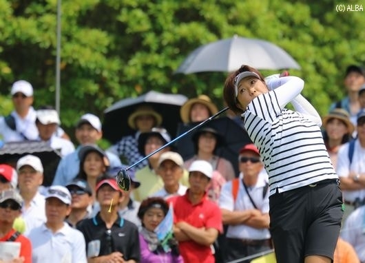 福嶋晃子、休み明けでも飛距離は健在!(撮影:ALBA)