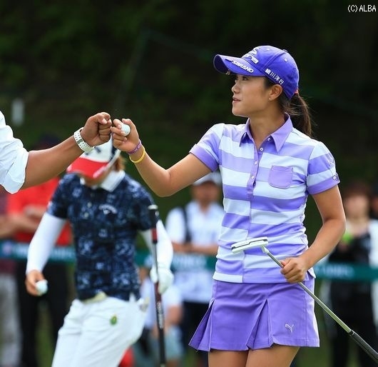 2日連続のノーボギーで優勝争いを演じる大和笑莉奈!(撮影:米山聡明)