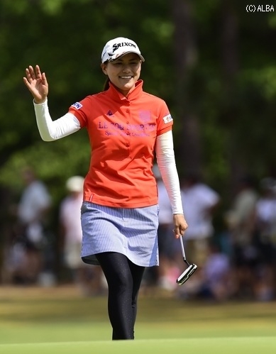横峯さくらは3日目を終えて首位と5打差の7位タイ、海外メジャー初制覇も十分射程圏内だ(撮影:上山敬太)