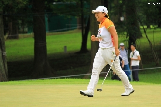 4年ぶりの優勝を飾った申ジエ（撮影：ＡＬＢＡ）