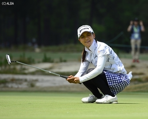 「全米女子オープン」自己最高となる7位タイに入った横峯さくら（撮影：上山敬太）