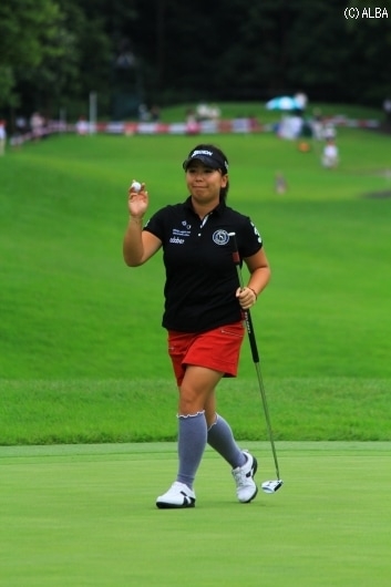 吉田弓美子は大会連覇に向けて好発進！（撮影：ＡＬＢＡ）