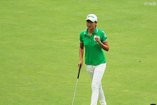 木戸愛、ベストスコアタイで上位に浮上!(撮影:ALBA)