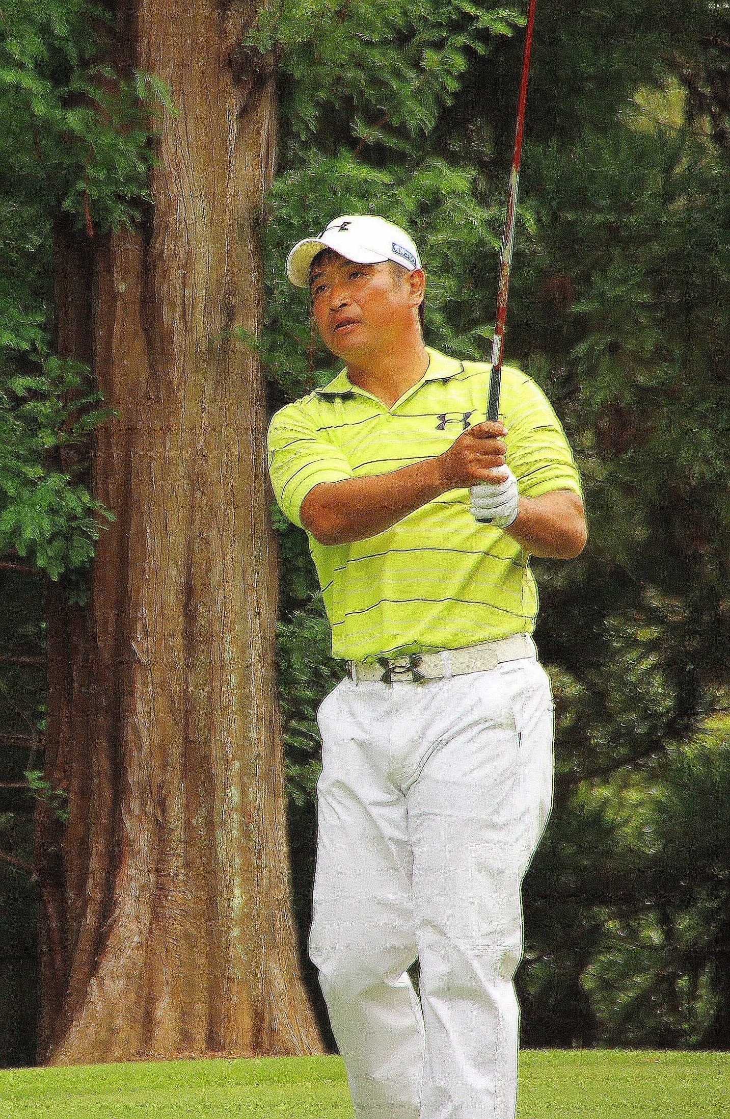 増田伸洋、粘って射程圏内に踏みとどまった（撮影：ＡＬＢＡ）