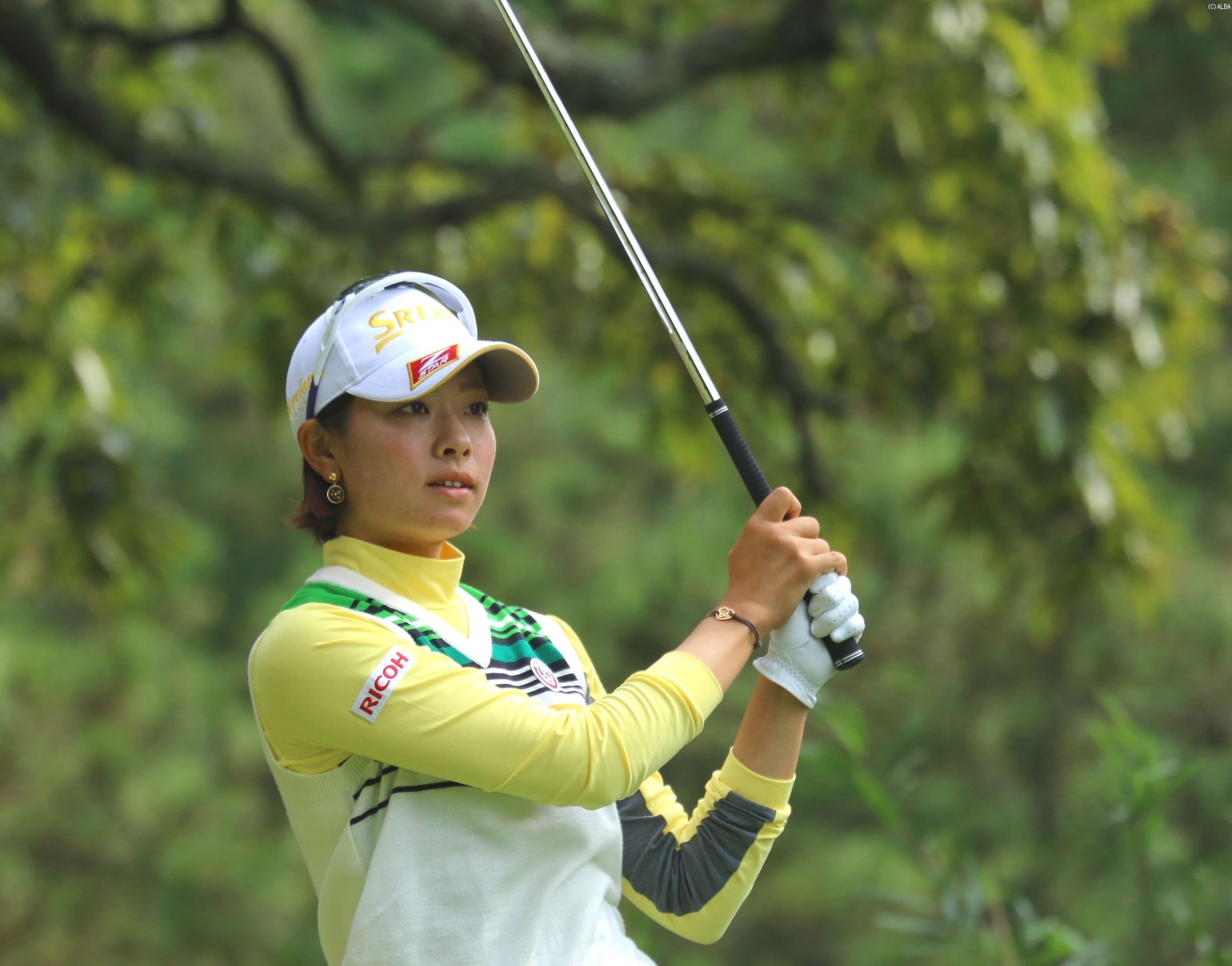 “67”をマークして優勝戦線に浮上した森田理香子（撮影：ＡＬＢＡ）