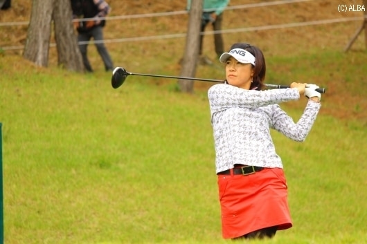 大山志保、首位を守り後半へ！（撮影：ＡＬＢＡ）