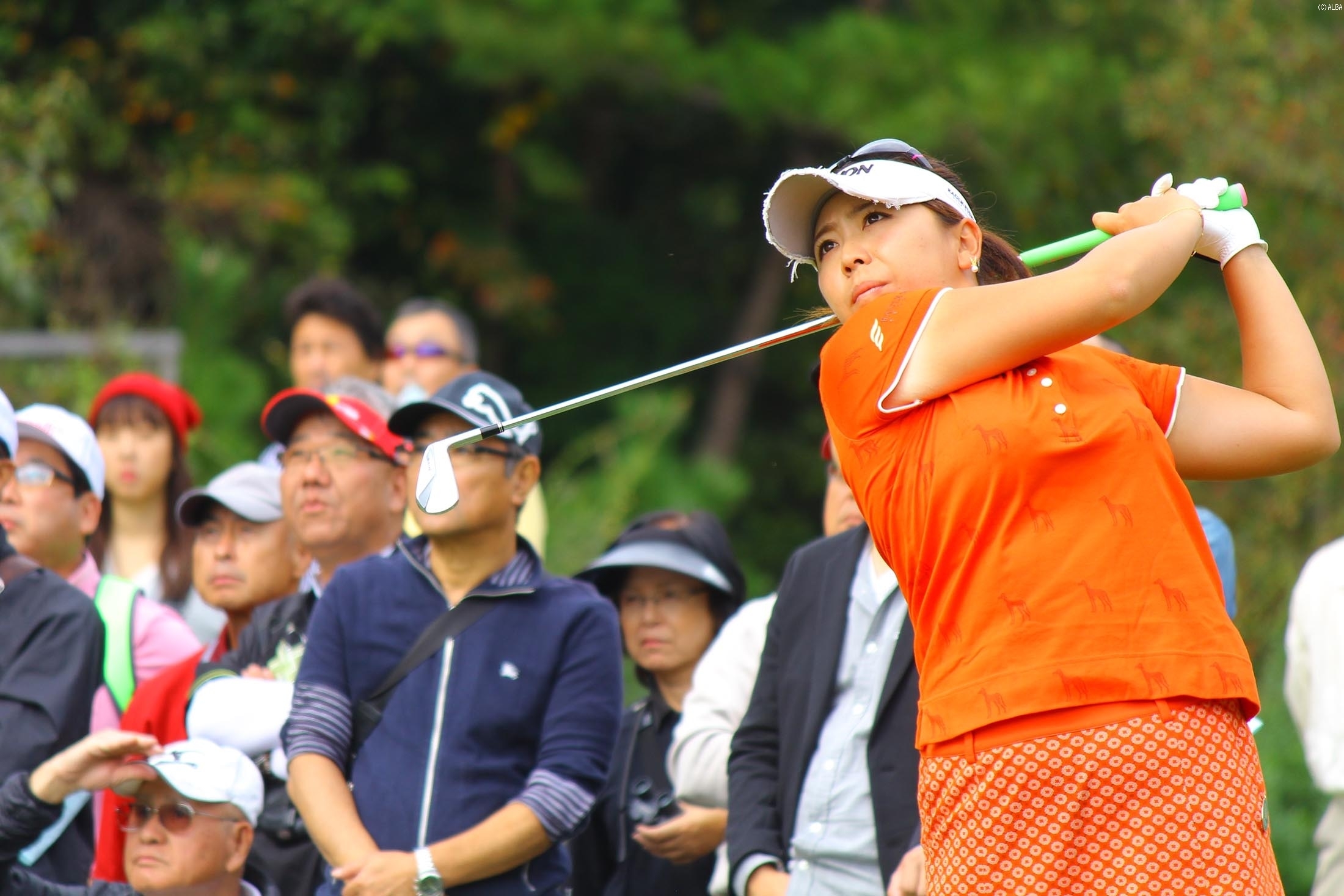 吉田弓美子、2位に急浮上（撮影：ＡＬＢＡ）