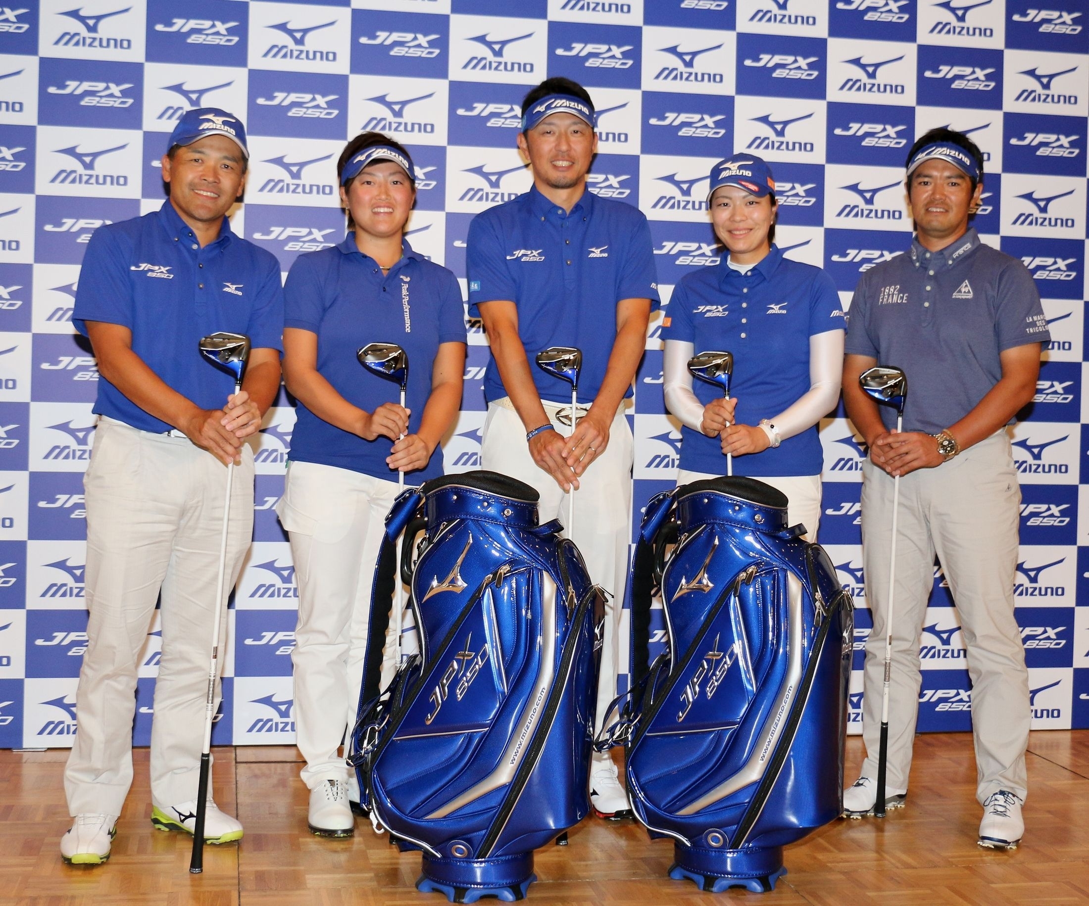 ミズノの新製品発表会に手嶋多一、武藤俊憲、小林正則、服部真夕、工藤遥加の5名が登場