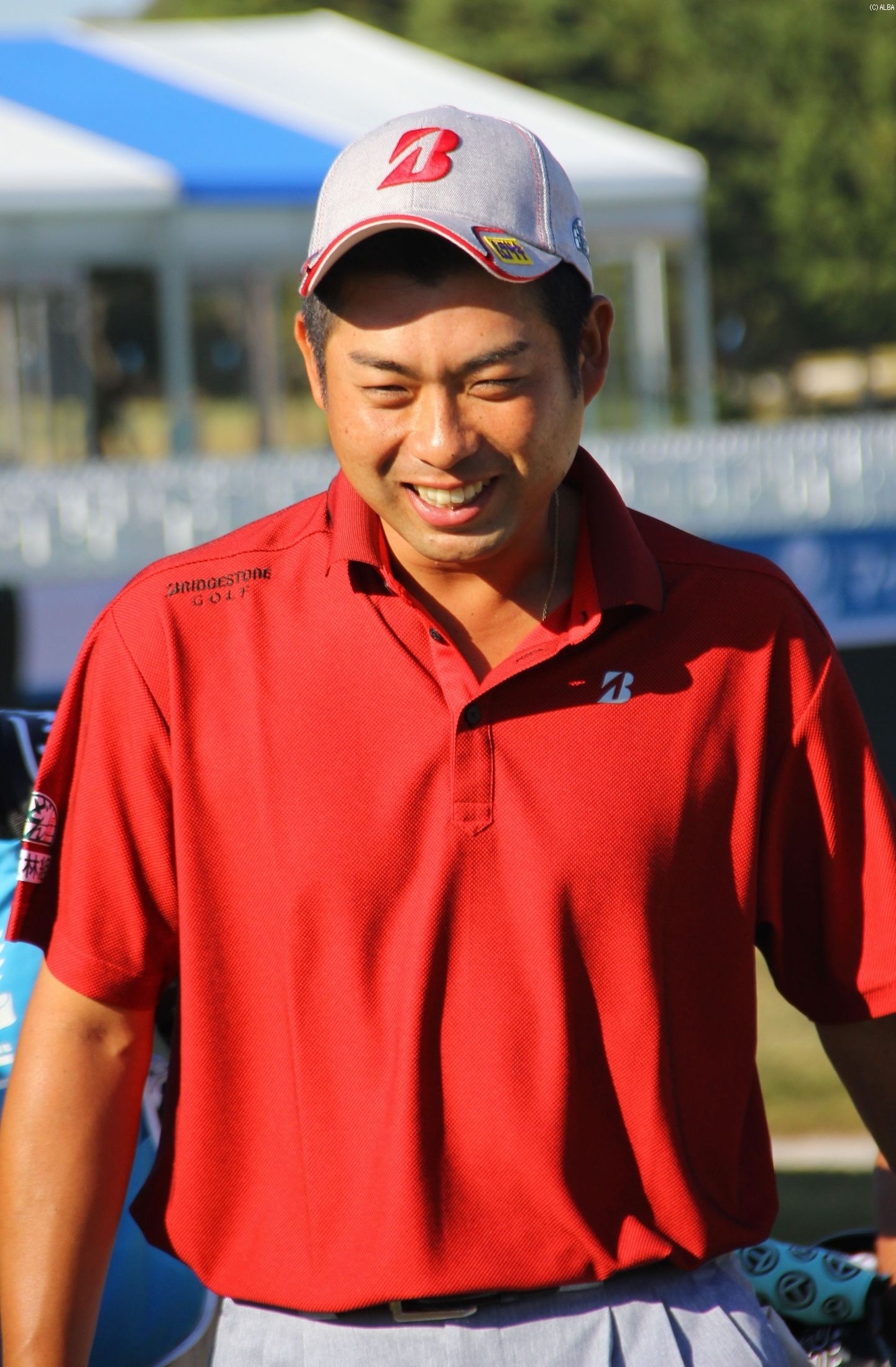 先週のゴルフとは一変、首位発進の池田！（撮影：ＡＬＢＡ）