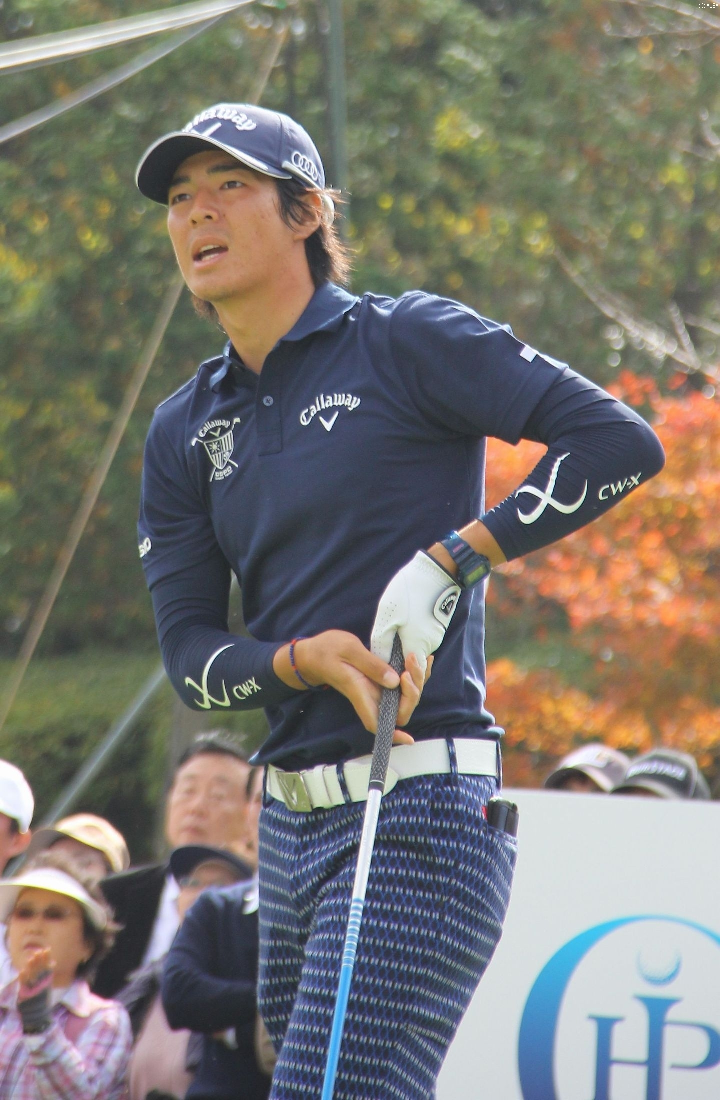 「まずは1勝」と気合が入る石川遼。初日の前半は・・・(撮影:ALBA)