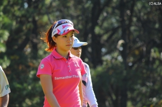 2打差の3位と好位置につけた香妻琴乃！！（撮影：ＡＬＢＡ）