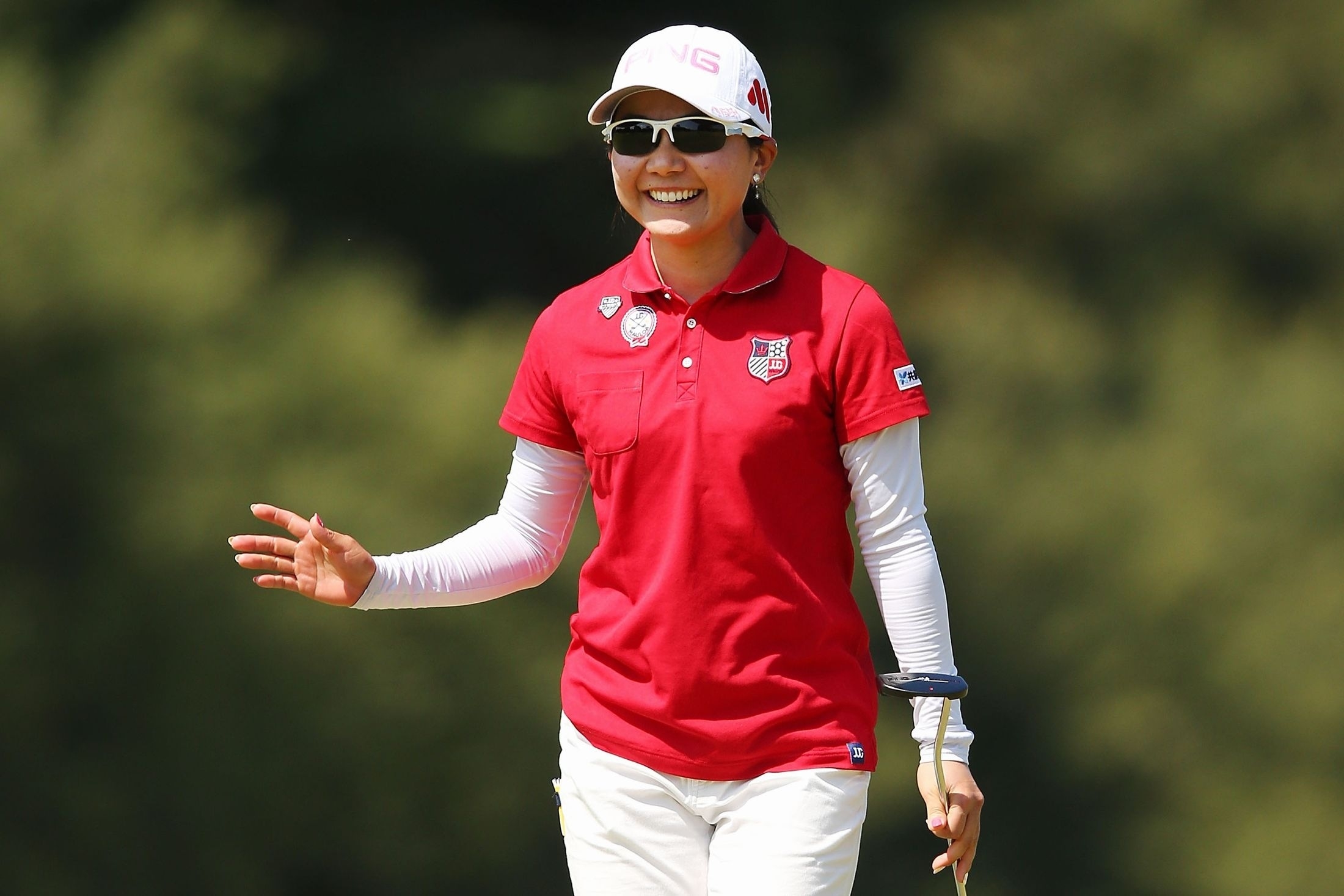 日本人最高位12位Tの上原彩子 (Photo by Michael Dodge/Getty Images)