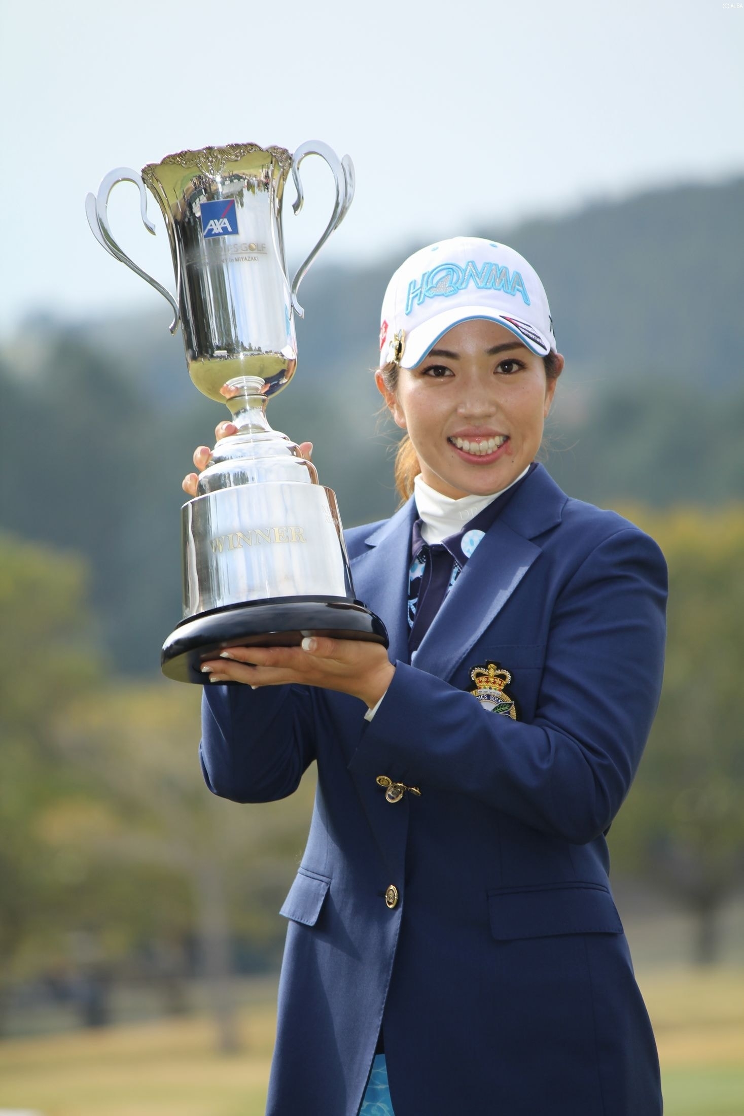 笠りつ子、3年ぶりのツアー優勝！（撮影：ＡＬＢＡ）