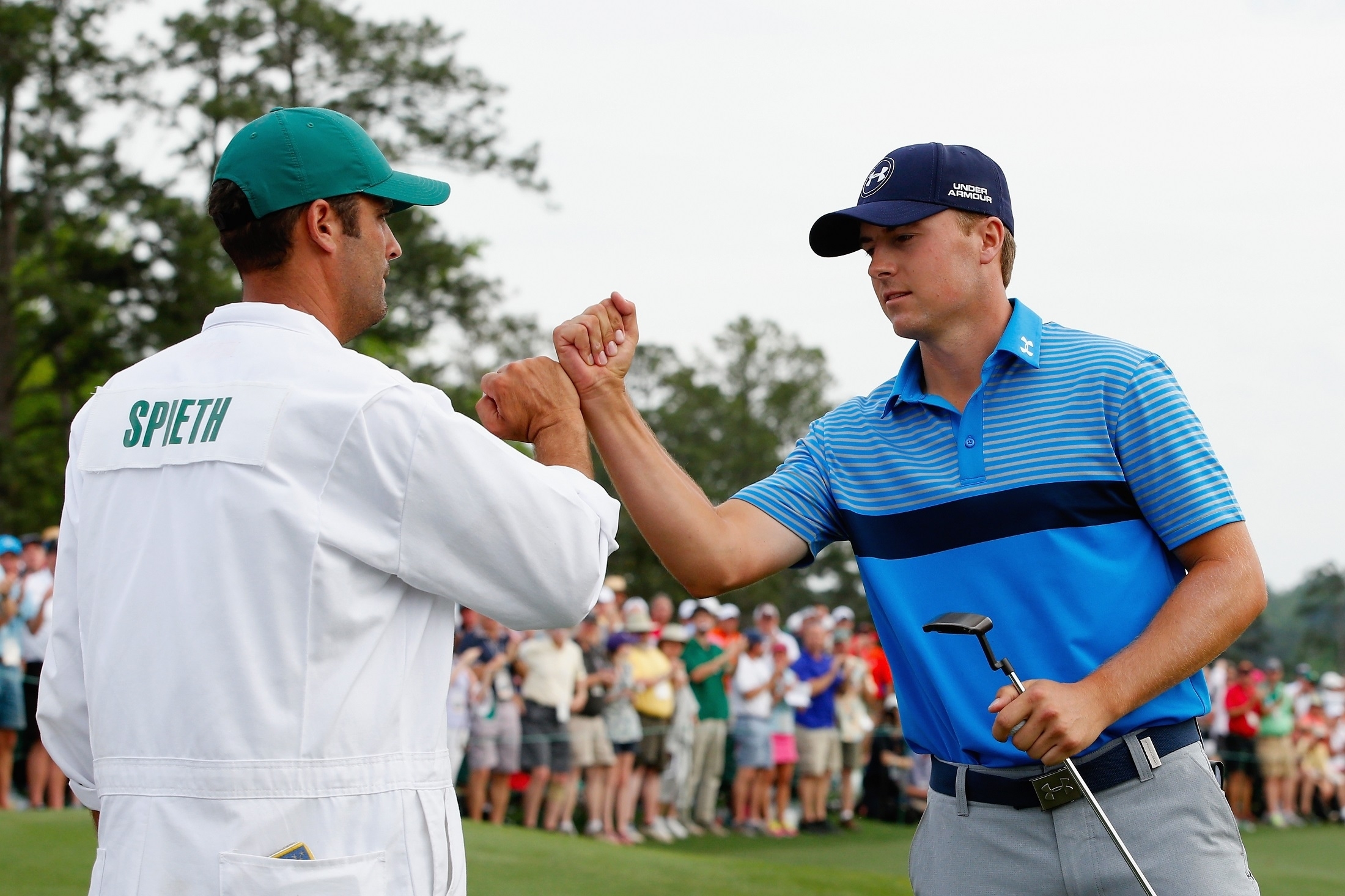  8アンダーで2位に3打差をつけ、首位に立ったJ・スピース(Photo by Ezra Shaw/Getty Images)