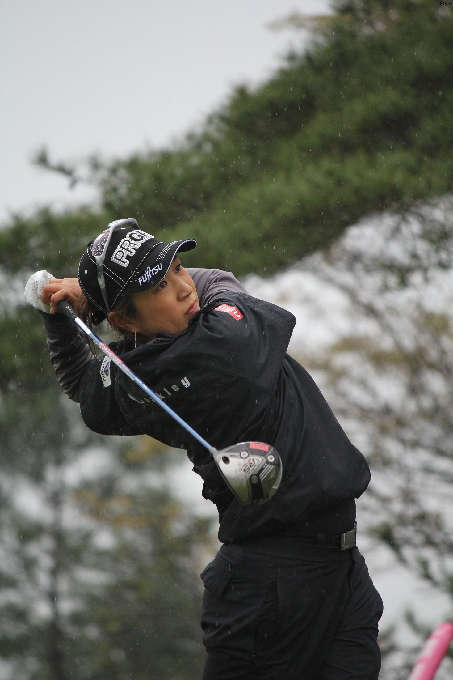 1打差の3位Tにつけた藤本麻子、先週のリベンジなるか？（撮影：ＡＬＢＡ）