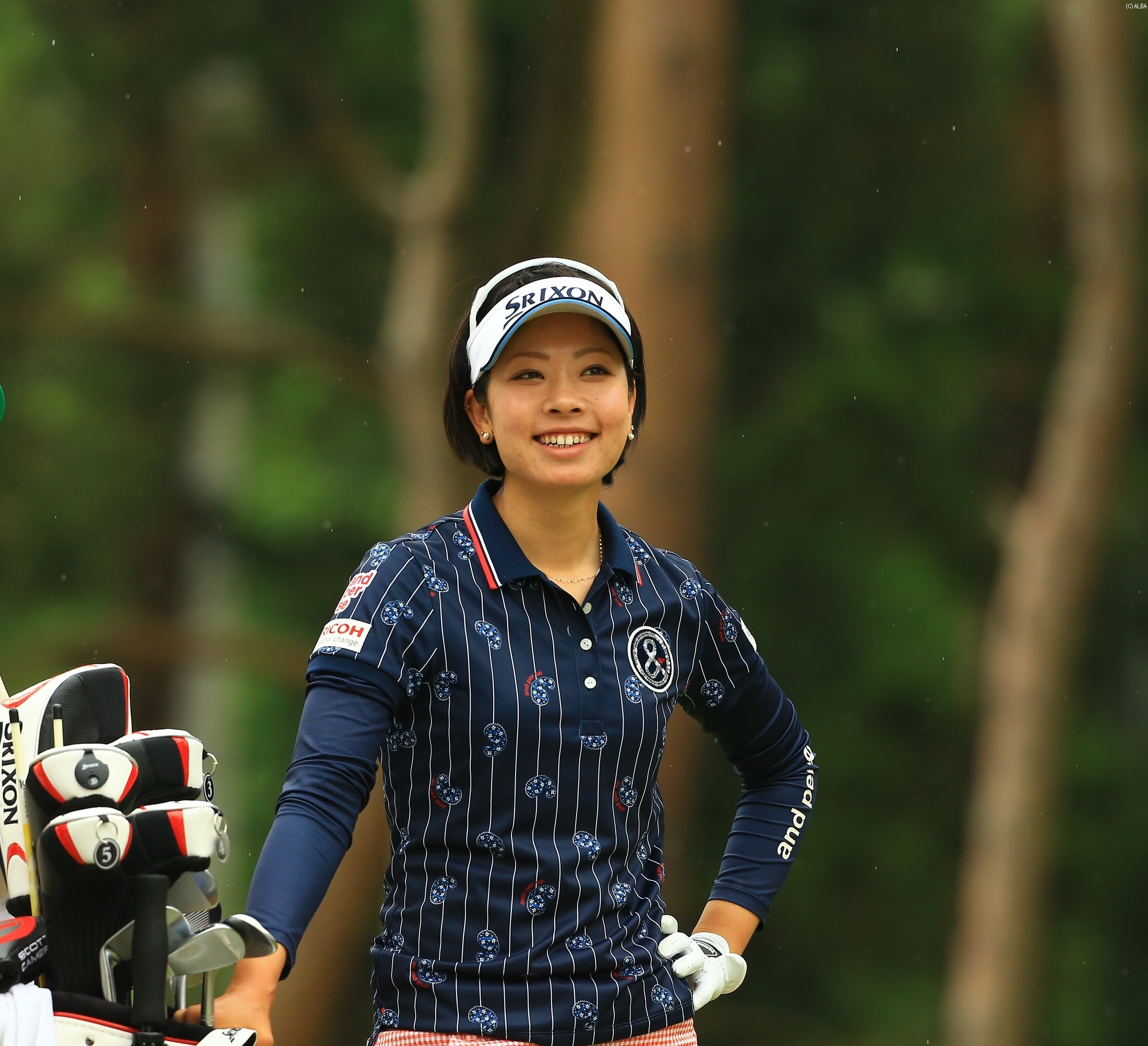 森田理香子、ノーボギーでラウンドで8位タイに急浮上！（撮影：福田文平）