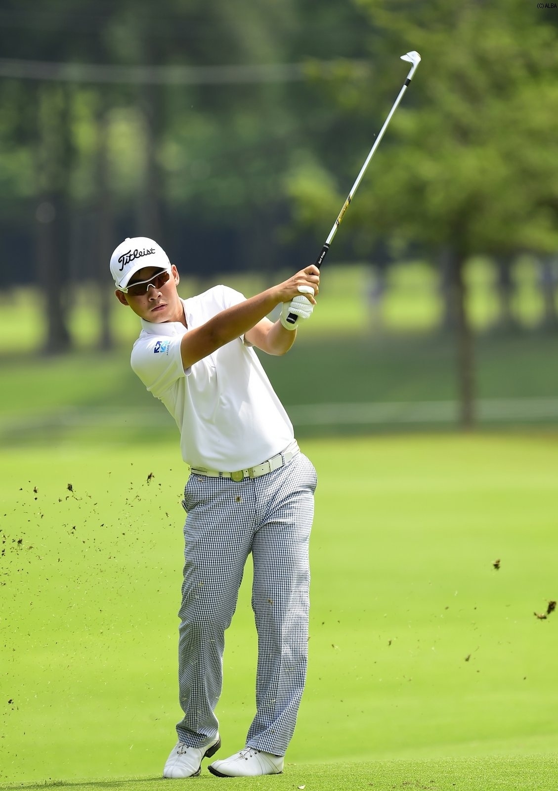 2日目を66で回り、7アンダー・3位タイに浮上した川村（撮影：上山敬太）