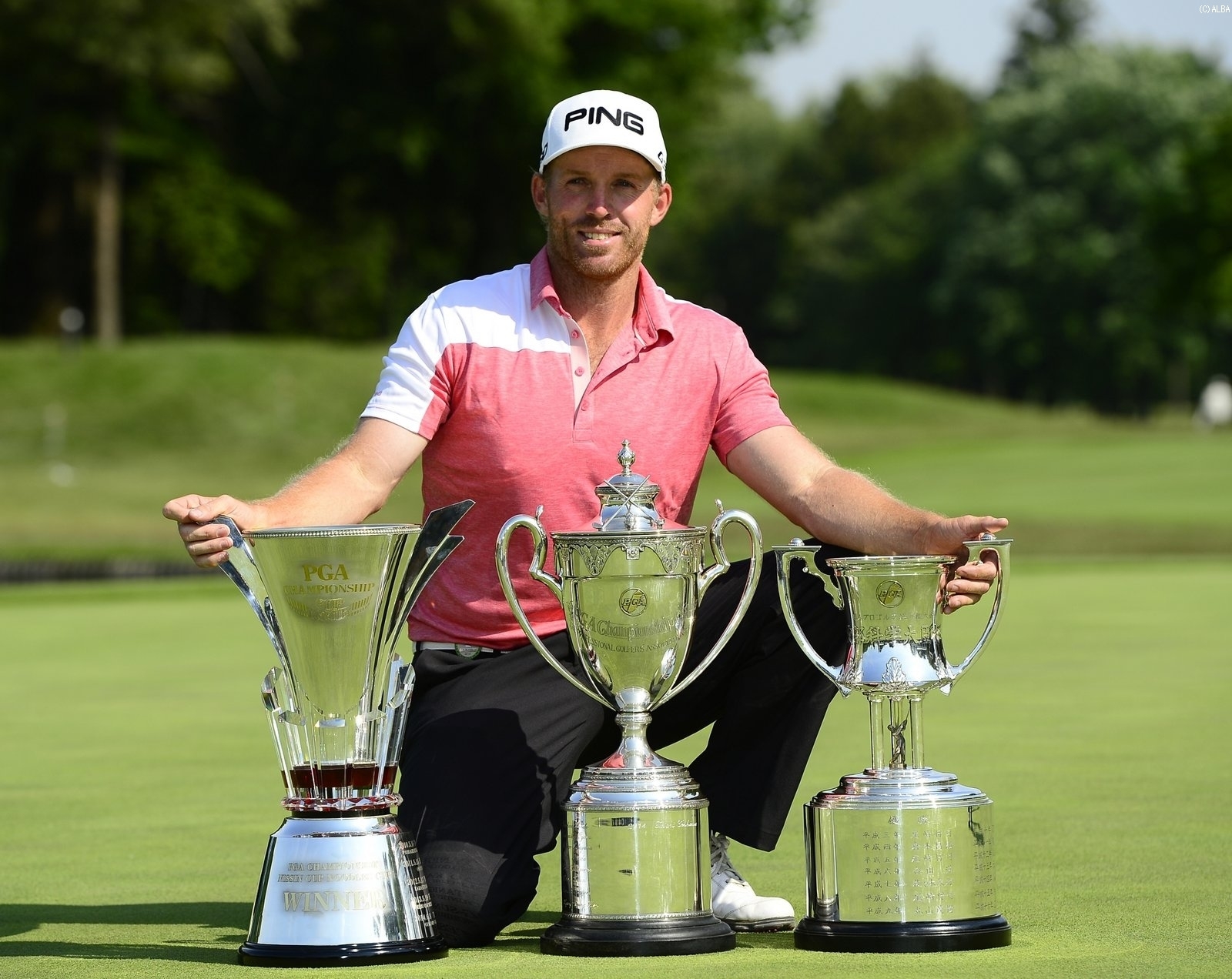 リードに守られ危なげなく逃げ切ったA・ブランド！メジャー大会でツアー初優勝を果たした（撮影：上山敬太）