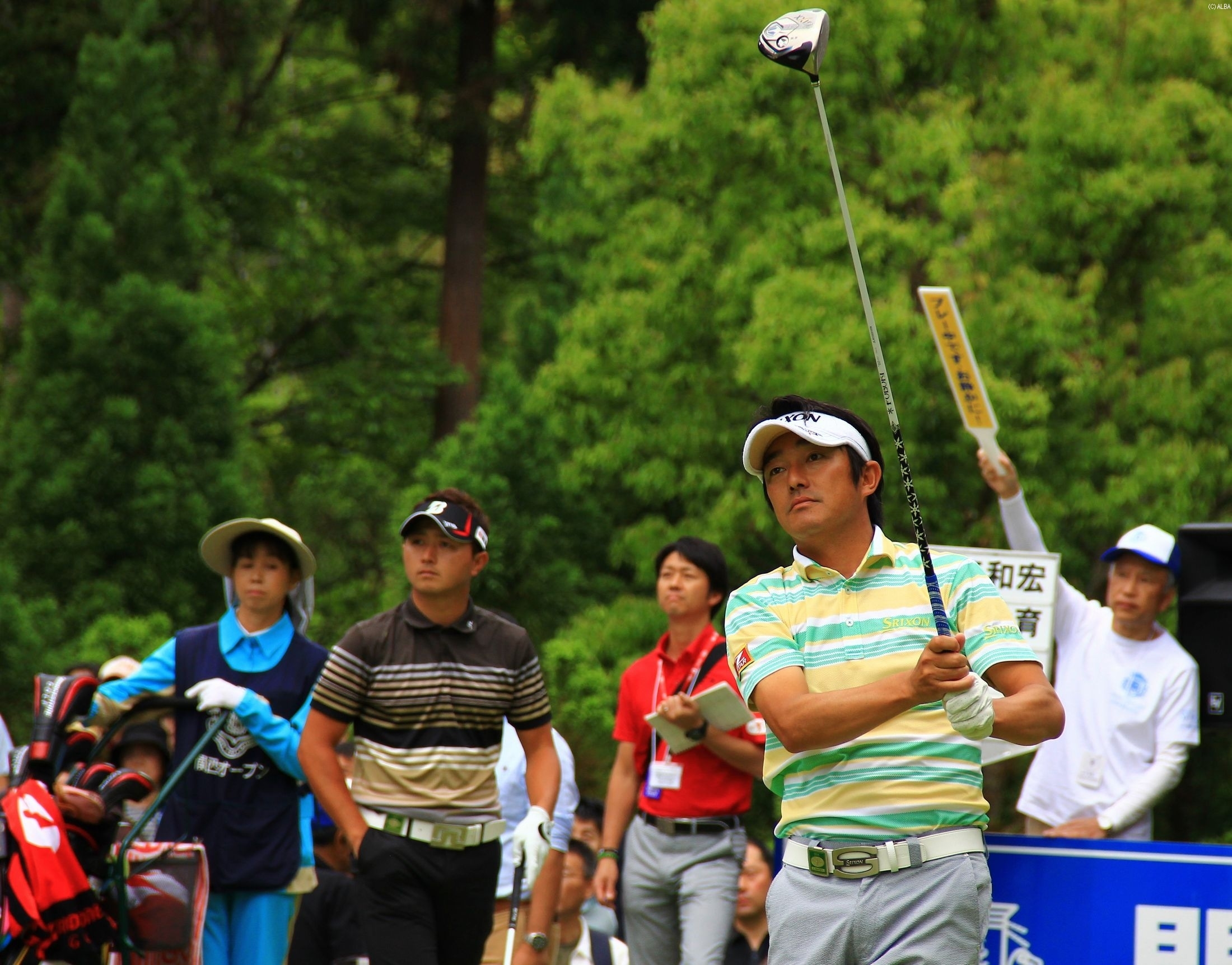 単独首位に浮上した山下和宏！ツアー初優勝に王手（撮影：ＡＬＢＡ）