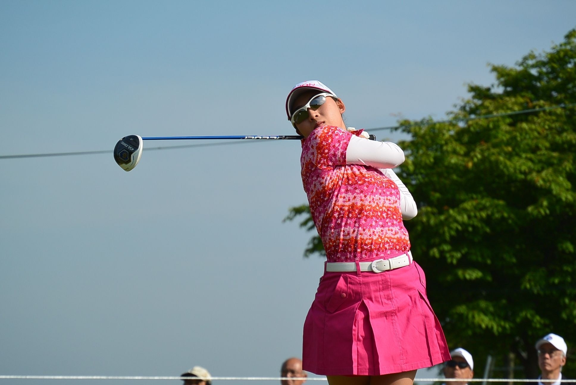 首位に立った小楠梨紗＜提供：LPGA＞