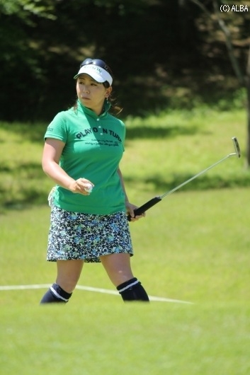 吉田弓美子が猛チャージで首位に浮上！2週連続Vなるか（写真は2日目）（撮影：ＡＬＢＡ）