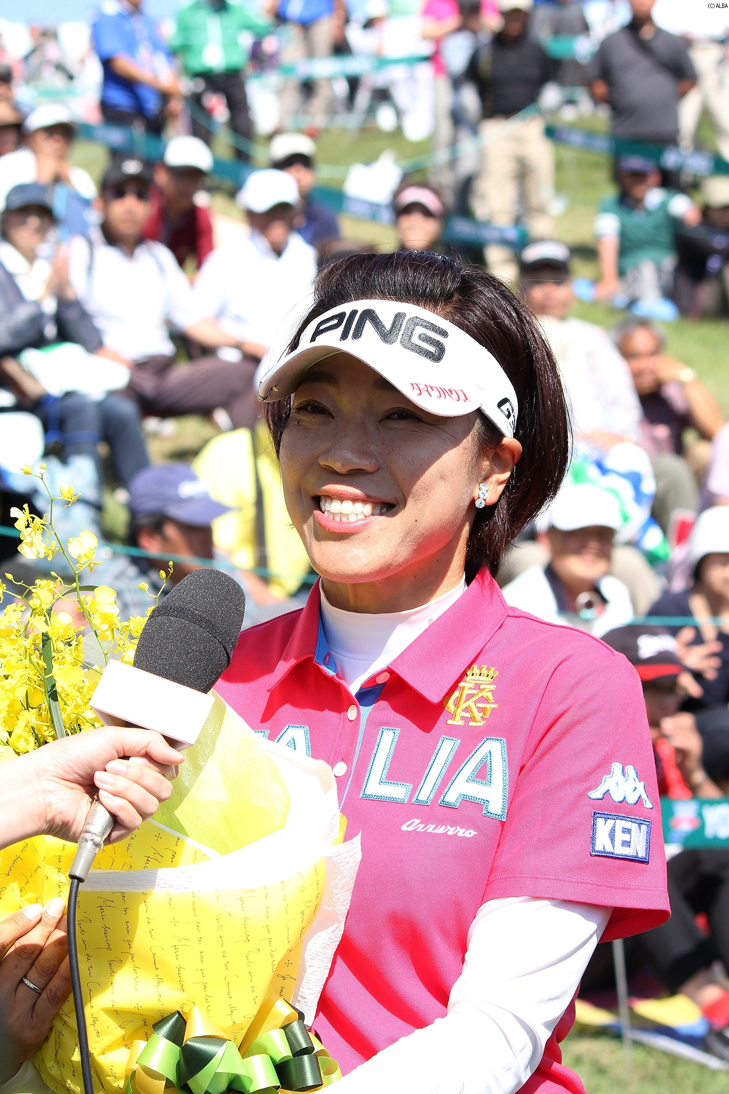 9年ぶりVの大山志保が賞金ランク10位に浮上！（撮影：ＡＬＢＡ）