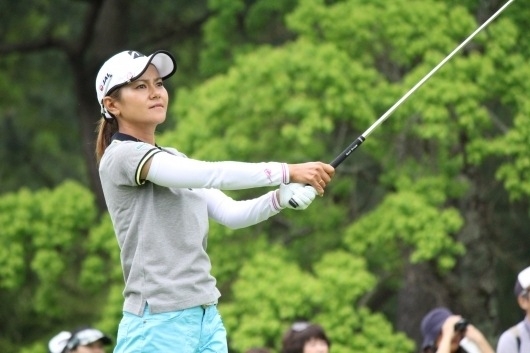藍、久々のホステス大会初日で1アンダースタート!(撮影:ALBA)