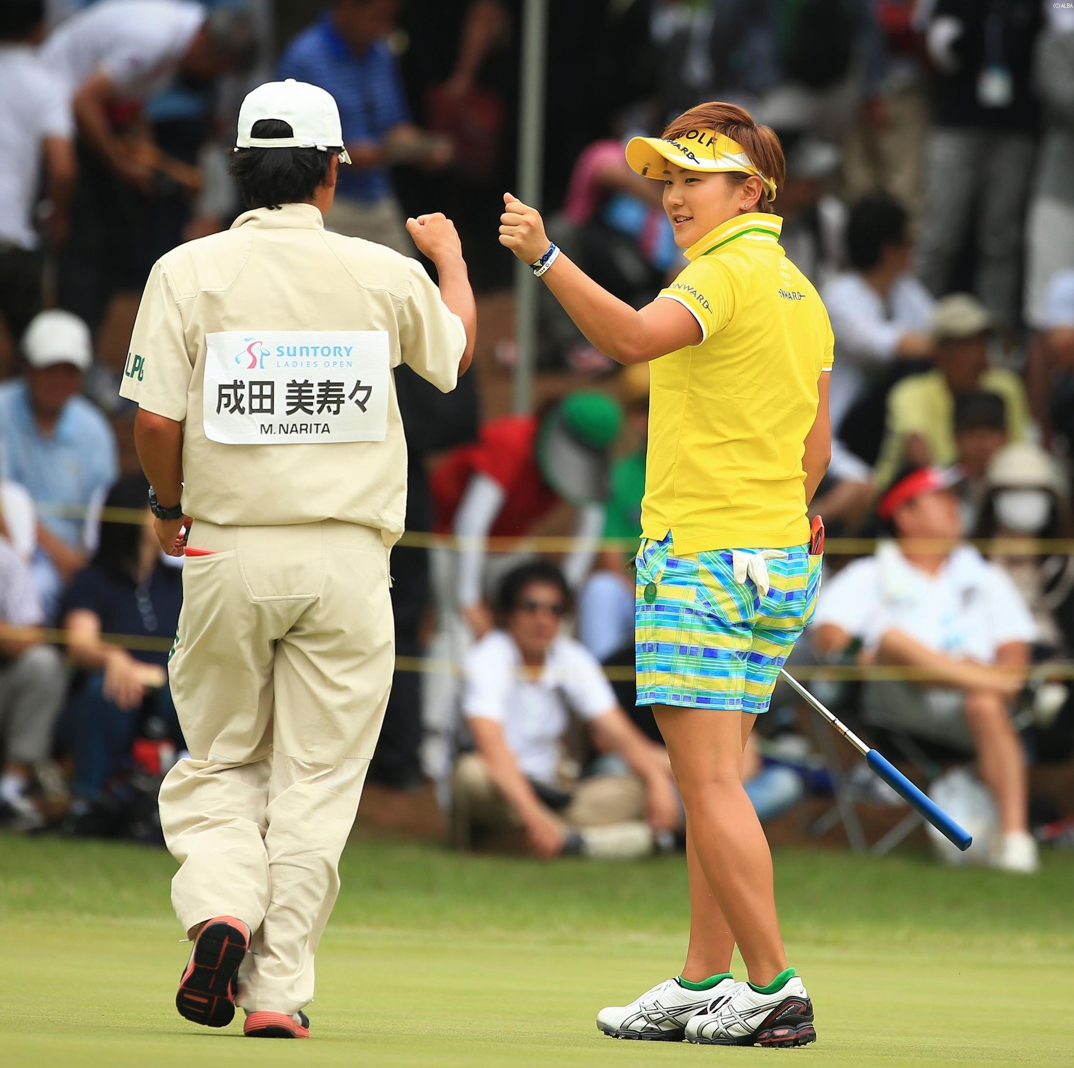 この日のベストスコアで4つ伸ばした首位の成田！4打差のアドバンテージをもって最終日に臨む（撮影：米山聡明）