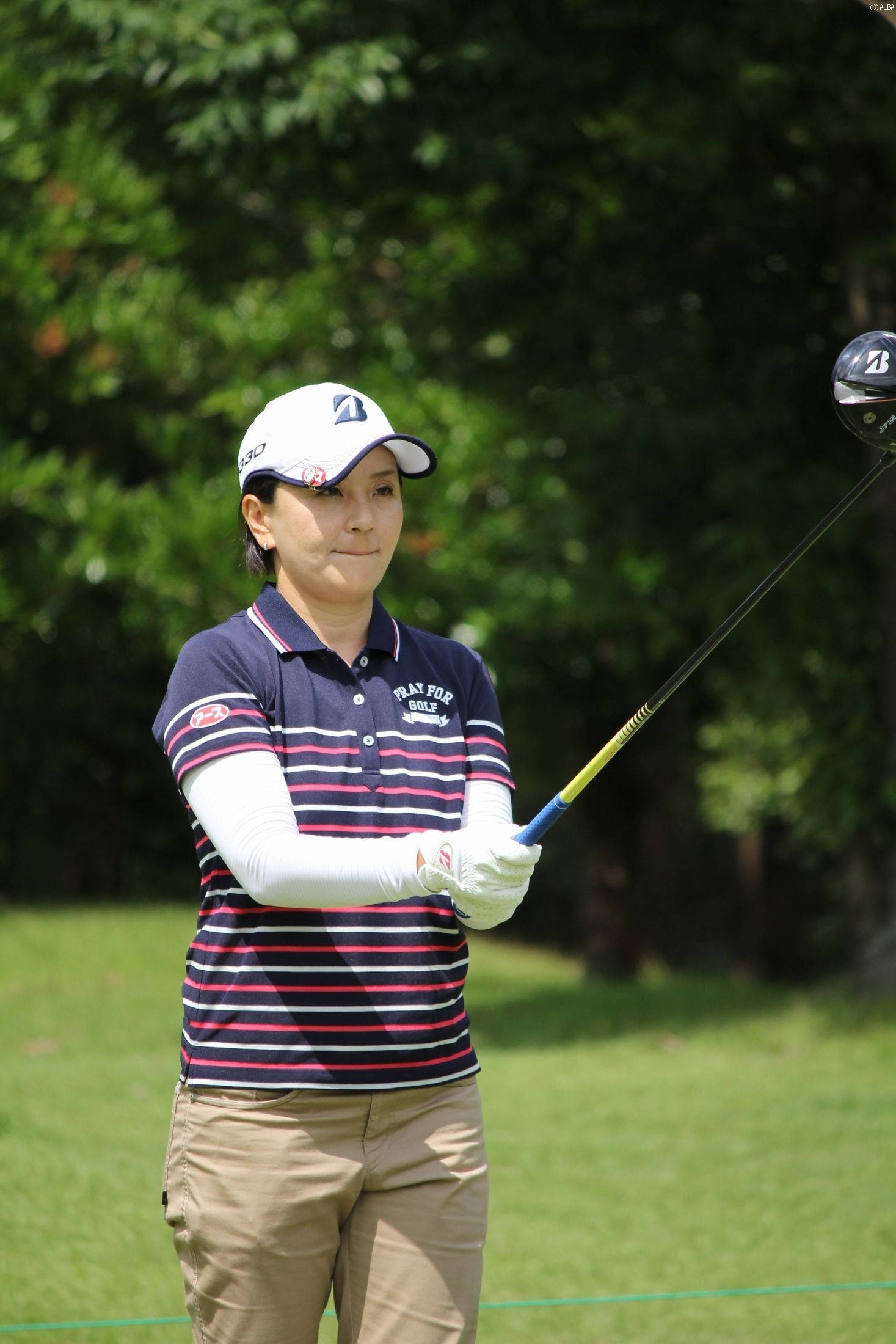 茂木宏美、夢の実現と恩返しなるか？（写真は前日の練習ラウンド）（撮影：ＡＬＢＡ）