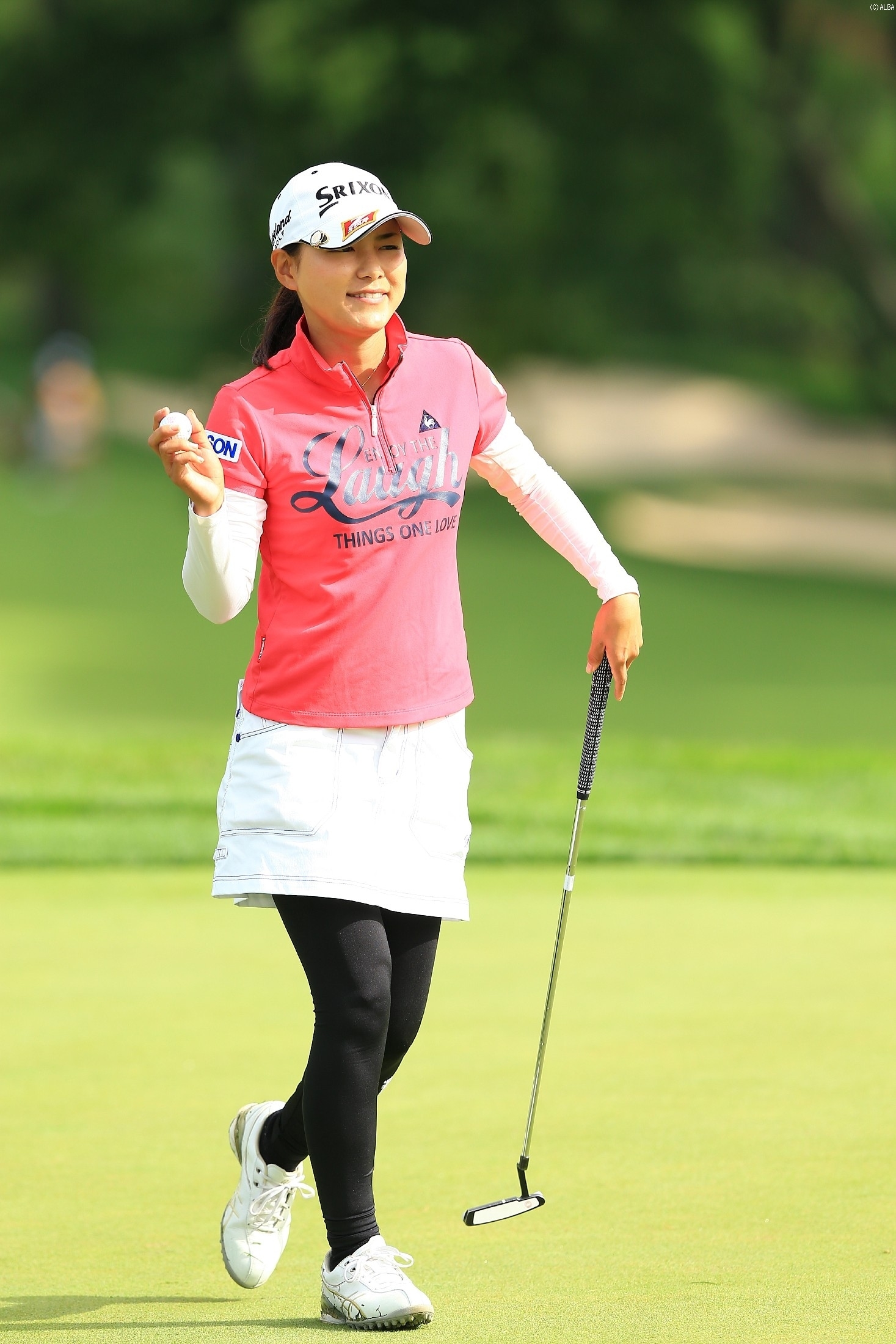 横峯さくら、噛み合わず1オーバーの暫定33位T(撮影:岩本芳弘)