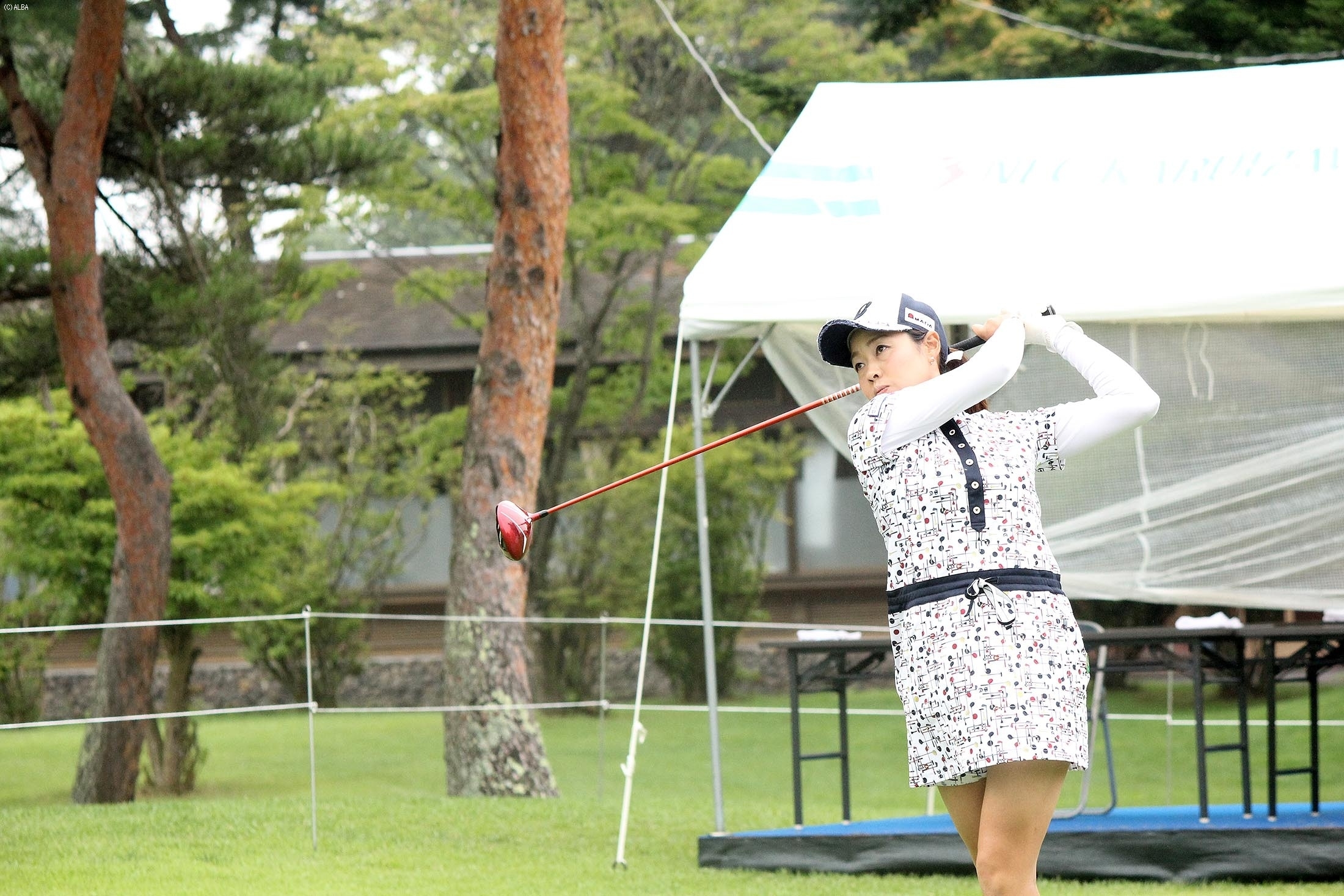 2週連続優勝を狙う西山ゆかり（撮影：ALBA）