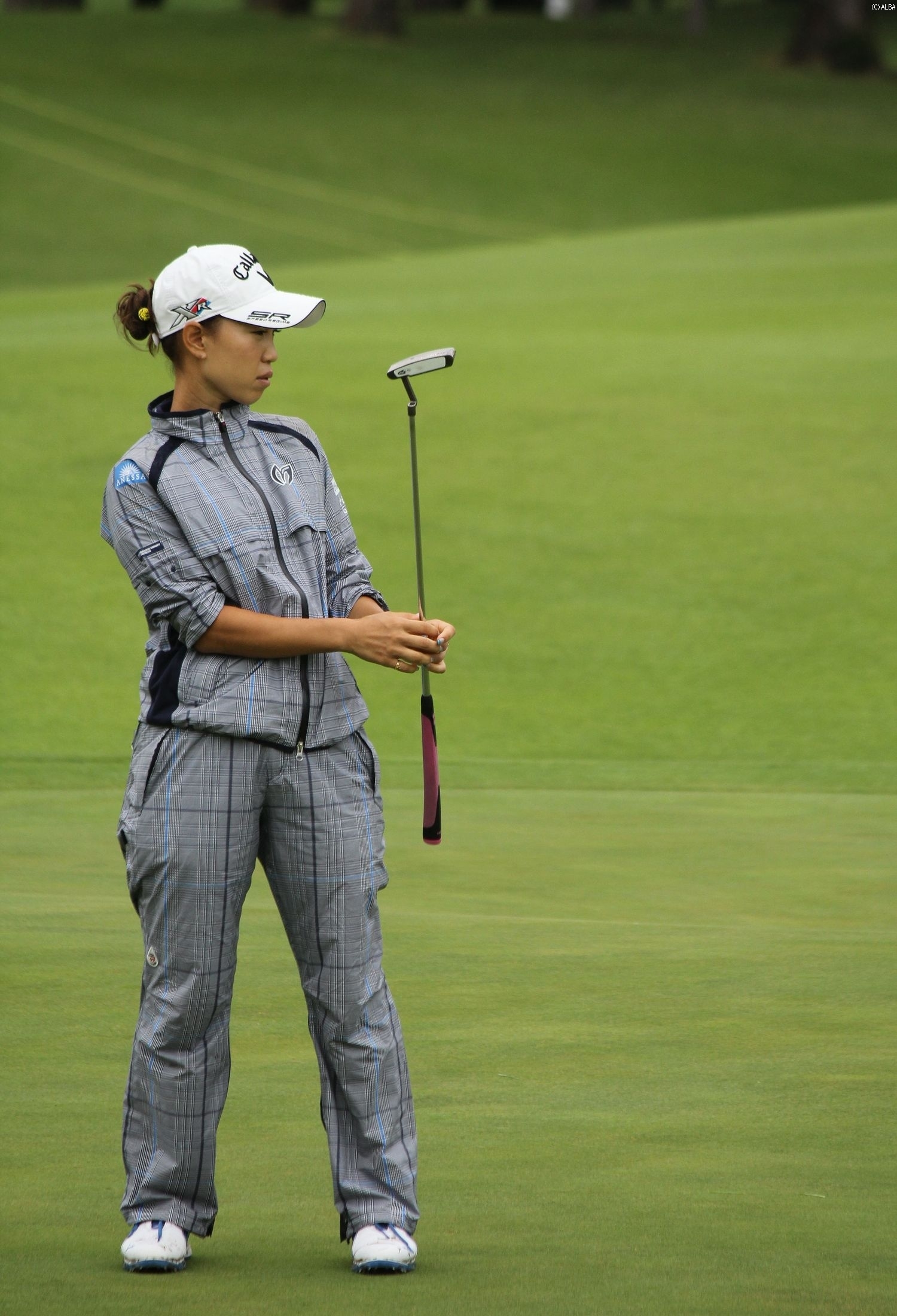 前年覇者の上田桃子だがチャレンジャーの気持ちで大会に臨む!(撮影:ALBA)