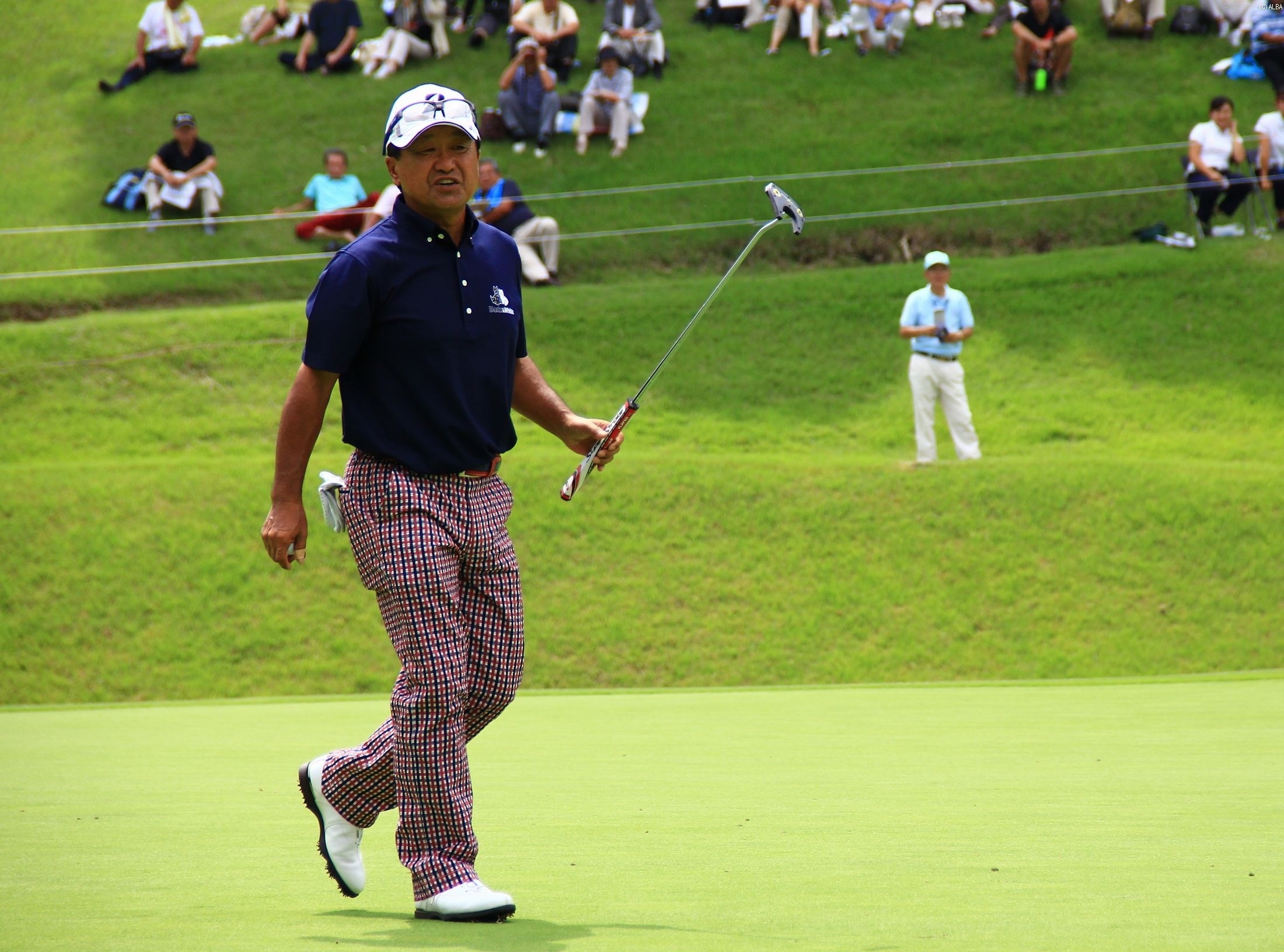 グリーン上で冴え、“戦う会長”が首位発進を決めた！（撮影：ALBA）