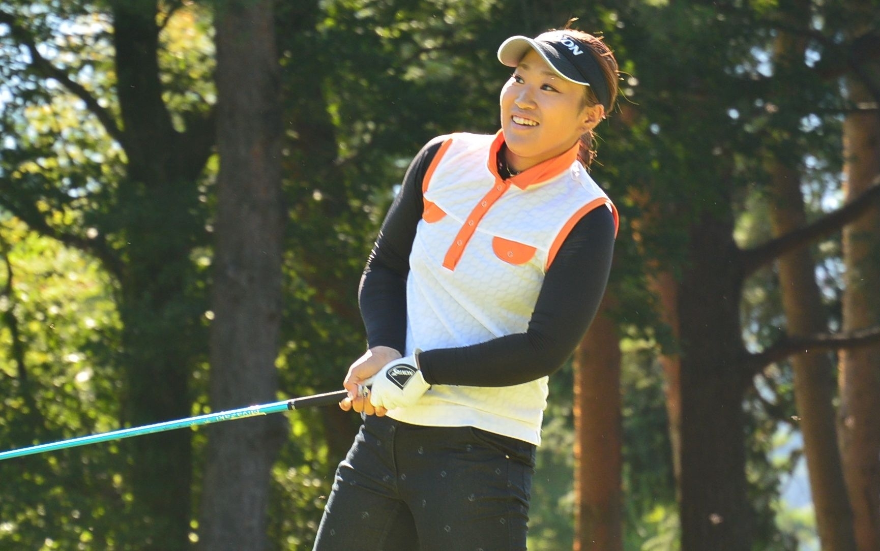 首位スタートを決めた鬼頭桜(写真提供:LPGA)