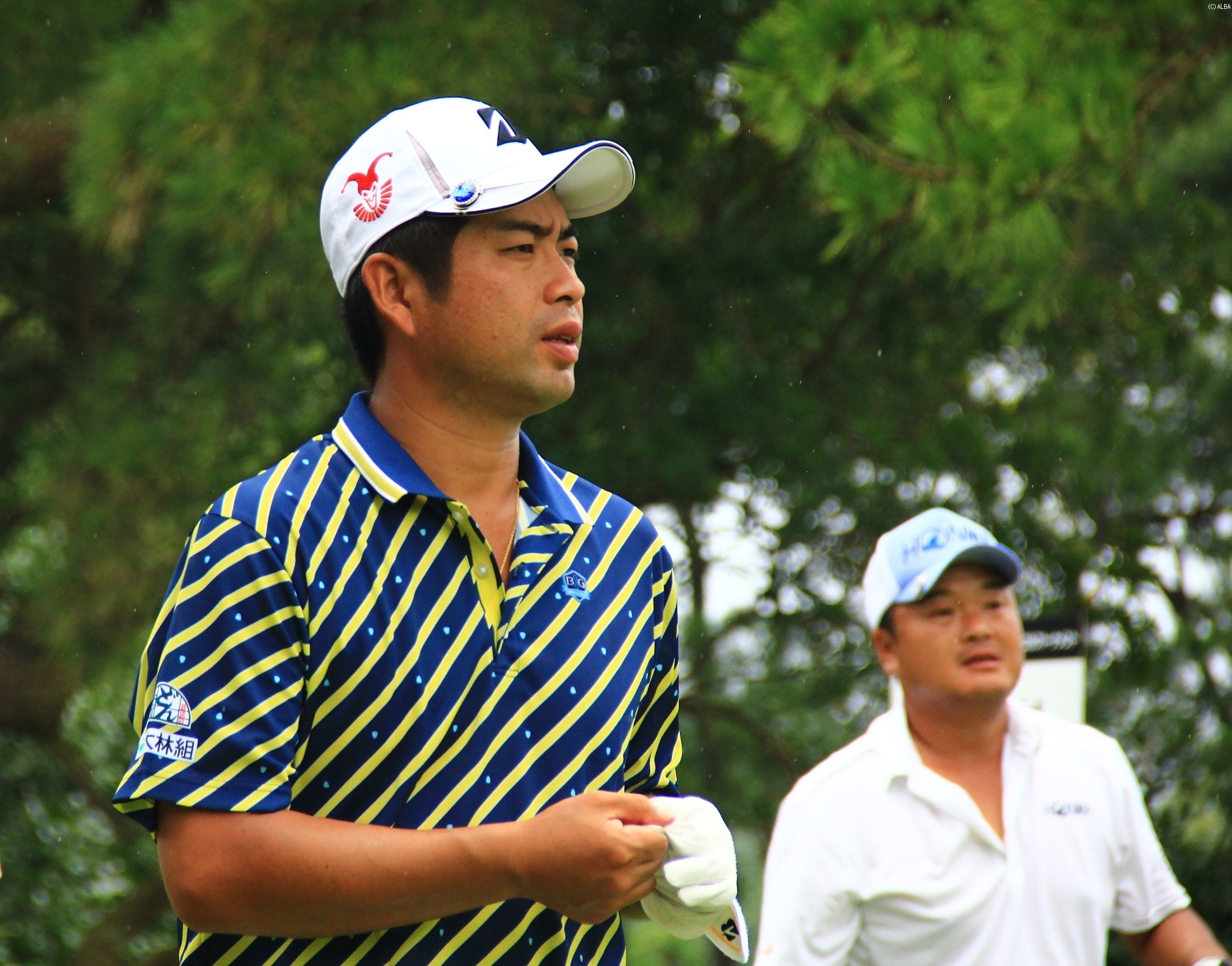 同組でのラウンドとなった池田と小田、16番が明暗を分けた(撮影:ALBA)