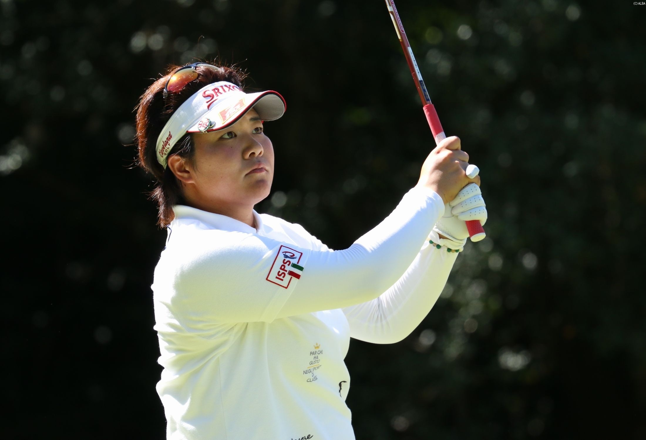 好調を維持し今週は首位で最終日に臨む酒井美紀（撮影：ALBA）
