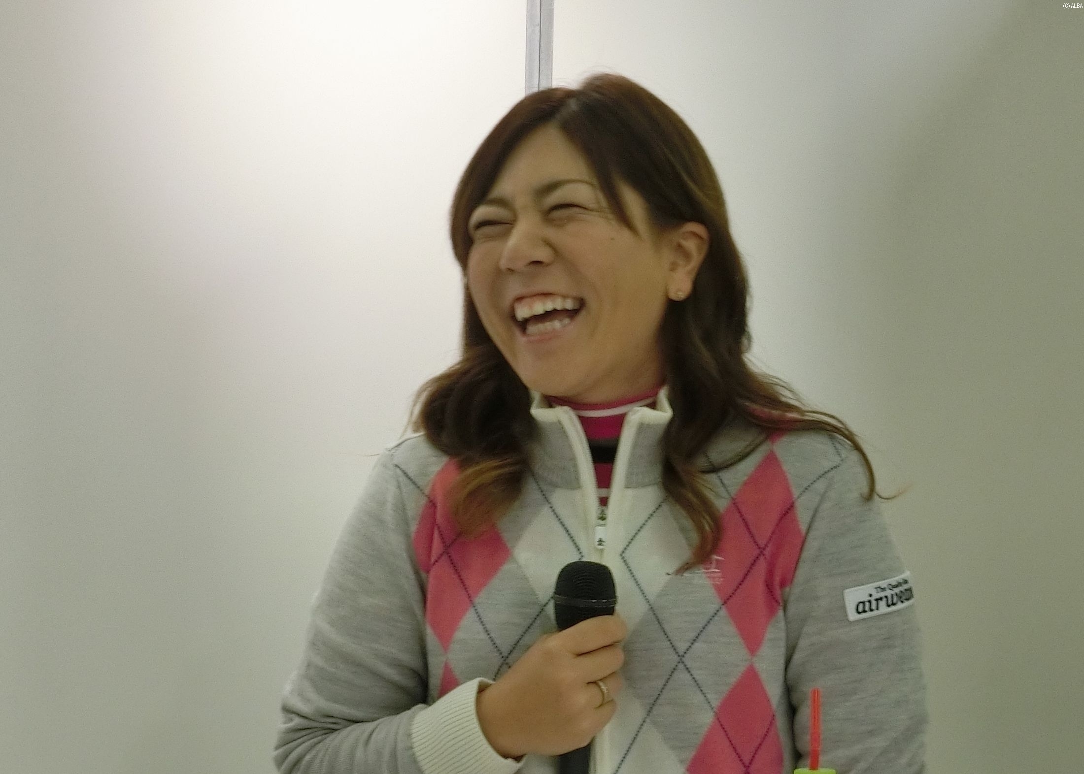 マンシングウェアのトークショーに出席した宮里美香（撮影：ALBA）