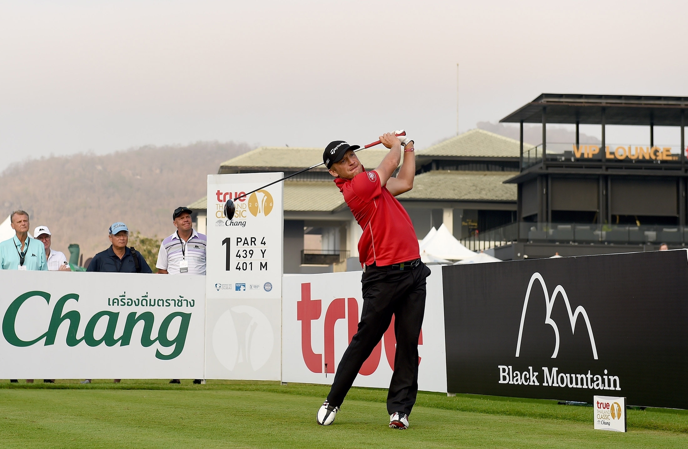 首位で予選ラウンドを終えたペレ・エドバーグ(Photo by Paul LakatosAsian TourAsian Tour via Getty Images)
